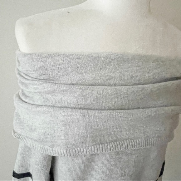 LOFT | Striped Foldover Off Shoulder Sweater *NWT* - Picture 3 of 13